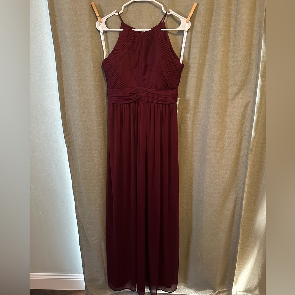 DB Studio: Formal Merlot Floor Length Gown